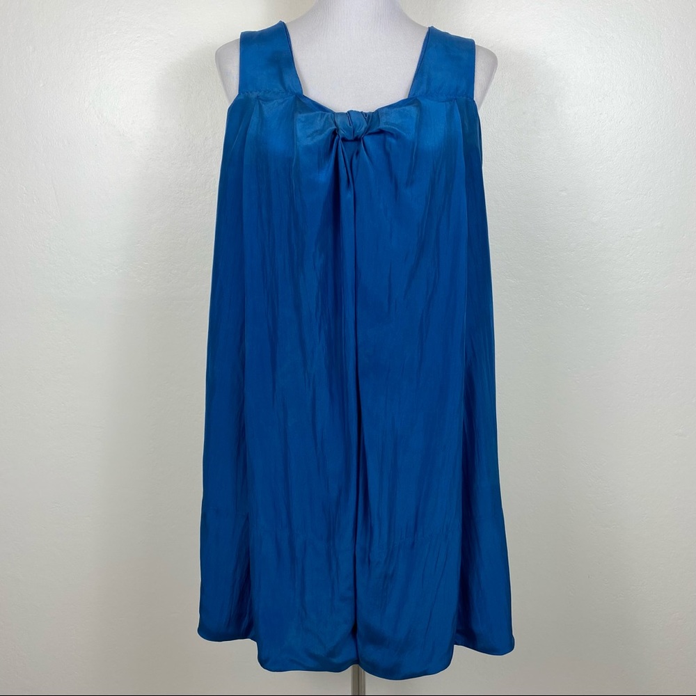 Stella McCartney Silk Blue Bow Shift Dress Size 38